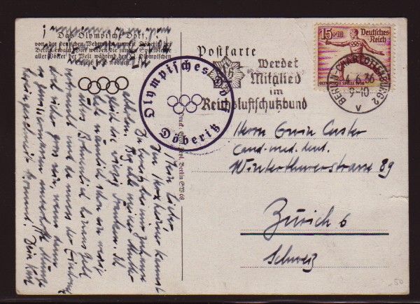 Berlin 1936, cliquez sur l'image pour un agrandissement